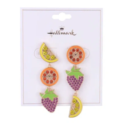 Hallmark Fruit Linear Earrings In Multi