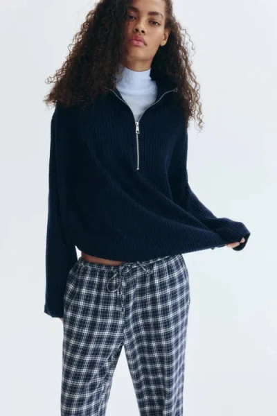 H&m Drawstring Trousers In Blue