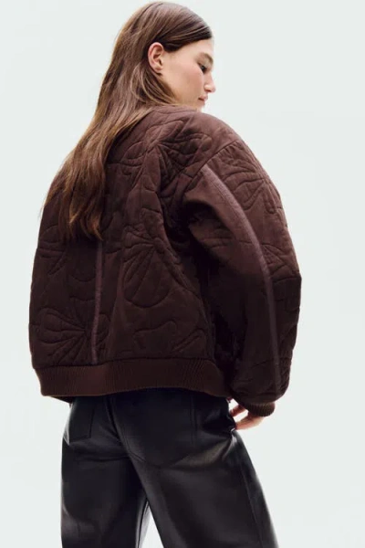H&m Quilted Bomber Jacket In Multi