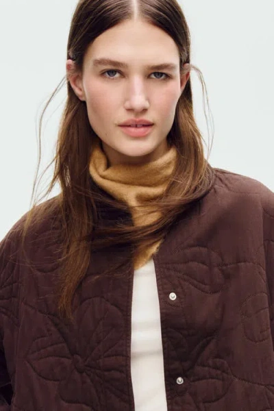 H&m Quilted Bomber Jacket In Multi