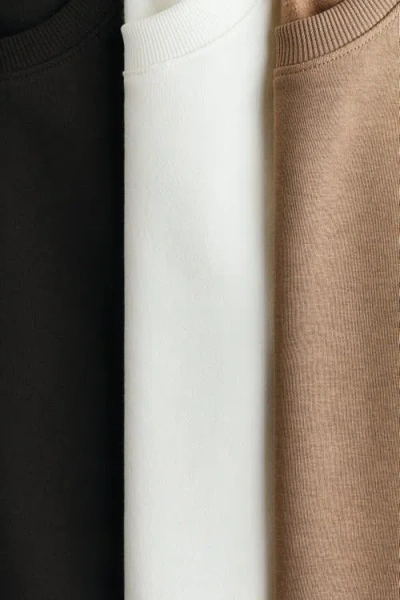 H&m 3-pack Brushed-inside Sweatshirts In Multi