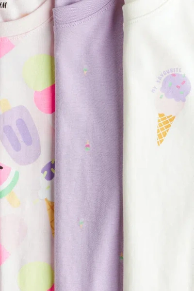 H&m 3-pack Printed T-shirts In Multi