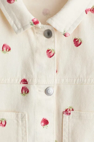 H&m Patterned Twill Jacket In Multi