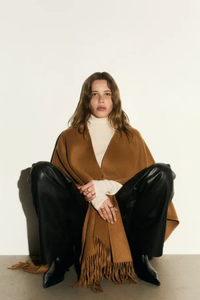 H&m Wool-blend Cape In Brown