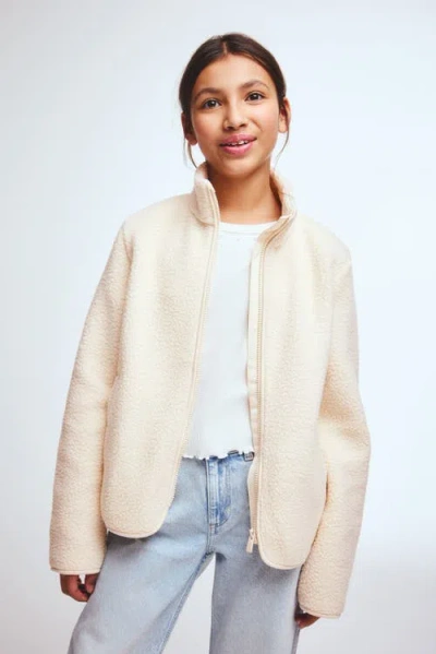 H&m Teddy Jacket In Brown