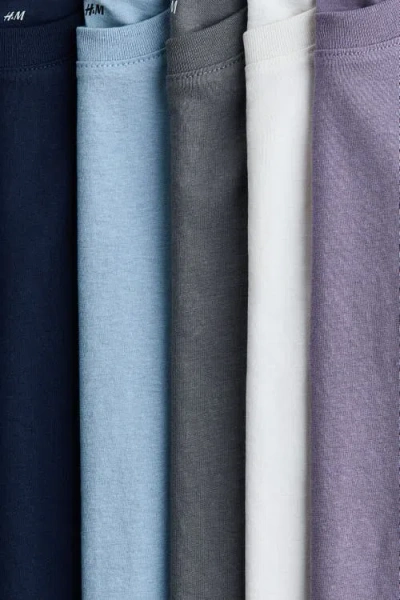 H&m 5-pack T-shirts In Multi