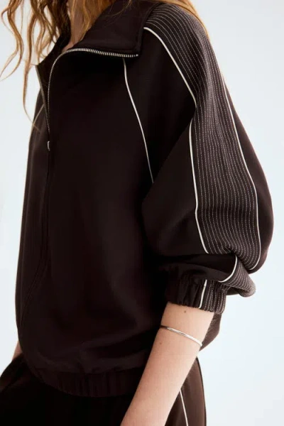 H&m Track Jacket In Brown