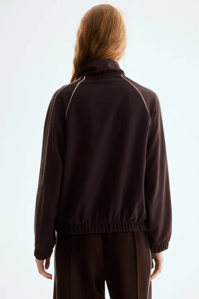 H&m Track Jacket In Brown