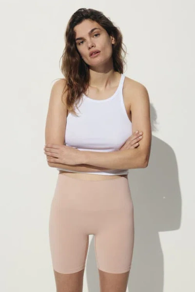 H&m 2-pack Seamless Medium Shape Bikers In Pink