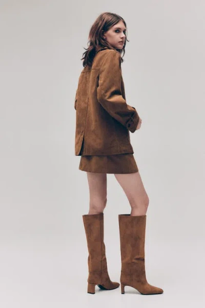 H&m Collared Jacket In Brown