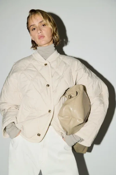 H&m Quilted Jacket In Neutral