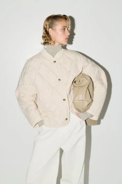 H&m Quilted Jacket In Neutral