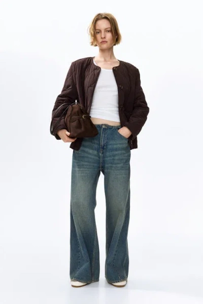 H&m Quilted Jacket In Brown