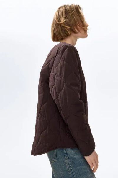 H&m Quilted Jacket In Brown