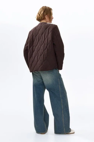 H&m Quilted Jacket In Brown