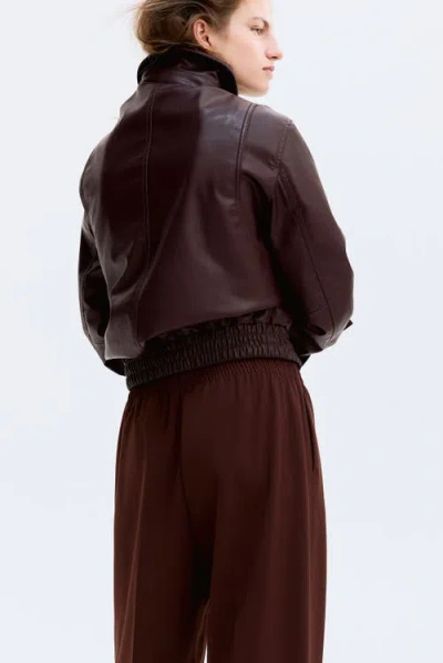 H&m Crease-front Pull-on Pants In Brown