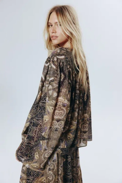 H&m Patterned Blouse In Multi