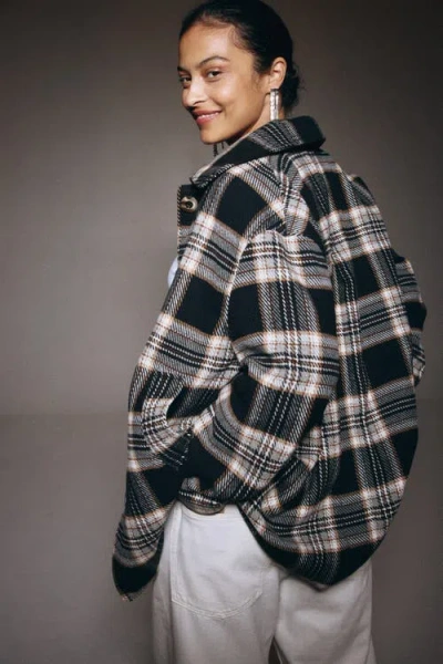 H&m Oversized Coat In Black