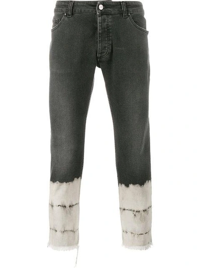 Palm Angels D Skinny Cropped Jeans In Nero
