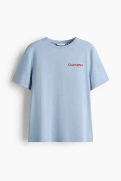 H&m Printed T-shirt In Blue