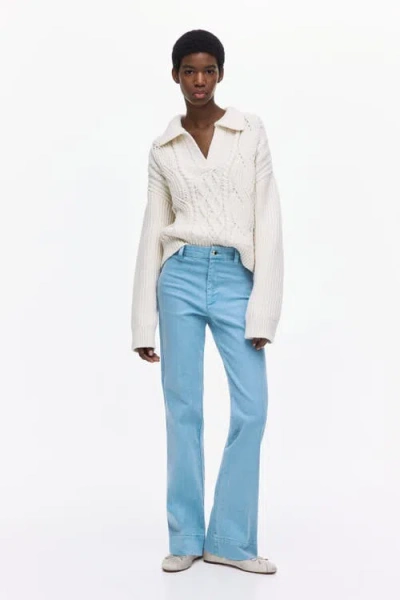 H&m Flared High Jeans In Blue
