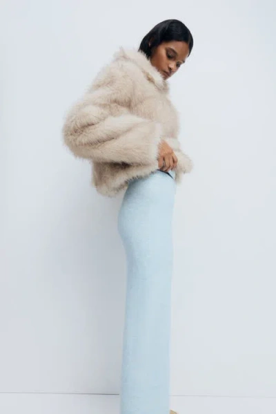 H&m Knitted Pull-on Trousers In Blue