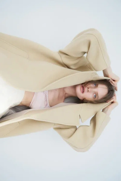 H&m Oversized Wool-blend Coat In Yellow