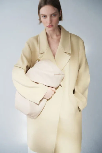 H&m Oversized Wool-blend Coat In Yellow