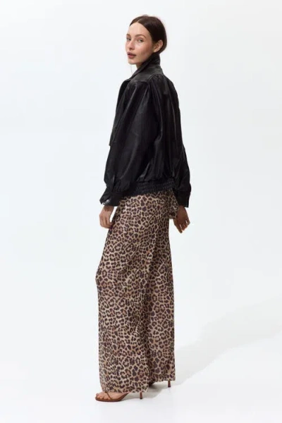 H&m Mesh Pull-on Trousers In Brown