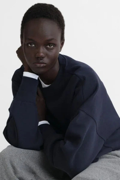 H&m Oversized Sweatshirt In Blue