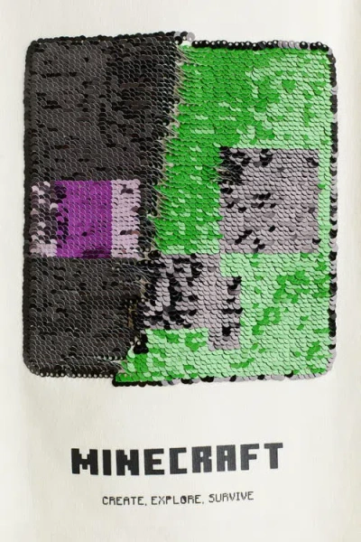 H&m Reversible Sequin T-shirt In Multi