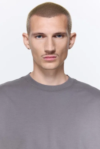 H&m Oversized Fit Interlock T-shirt In Gray