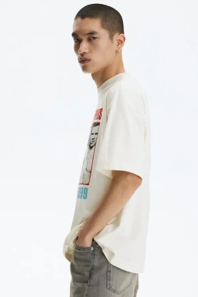 H&m Oversized Fit T-shirt In White
