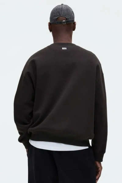 H&m Oversized Printed Sweatshirt In Black