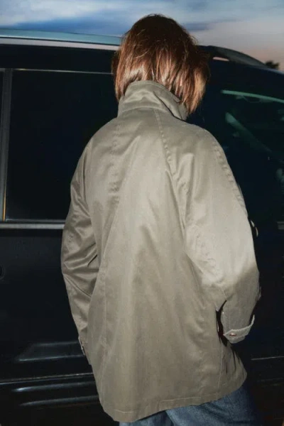 H&m Oversized Cargo Jacket In Green