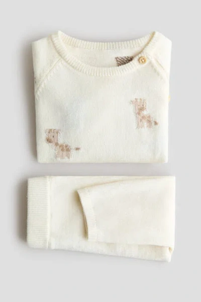 H&m 2-piece Cotton-knit Set In Multi