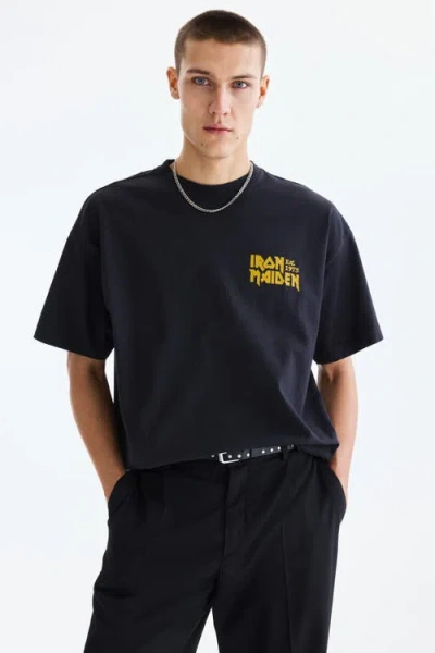 H&m Oversized Fit T-shirt In Black