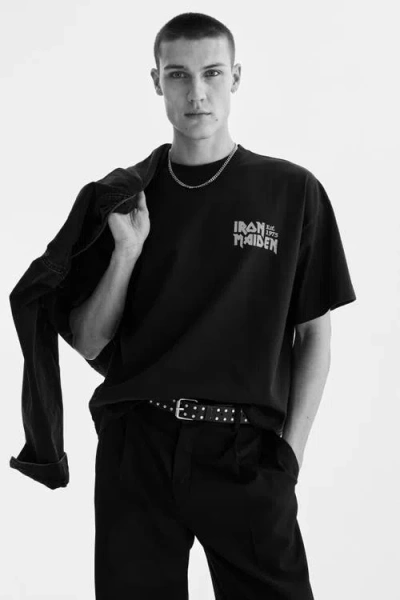 H&m Oversized Fit T-shirt In Black
