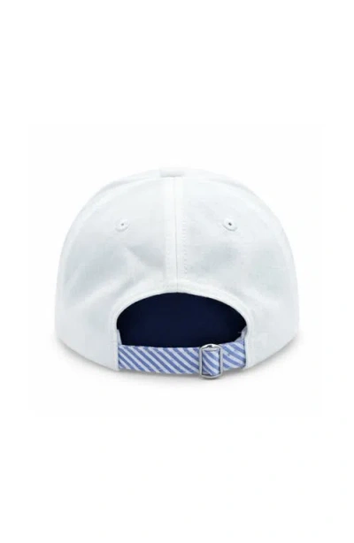 Bits & Bows American Flag Bow Baseball Hat In White