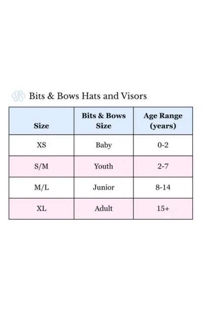 Bits & Bows American Flag Bow Baseball Hat In White