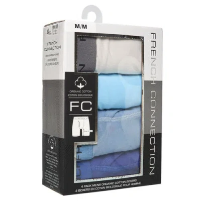 French Connection Assorted Organic Cotton Boxer Brief 4-pack In Multi