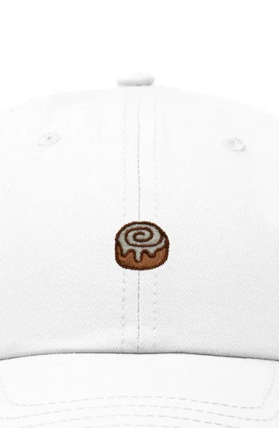 Dalix Cinnamon Roll Dad Cap In White