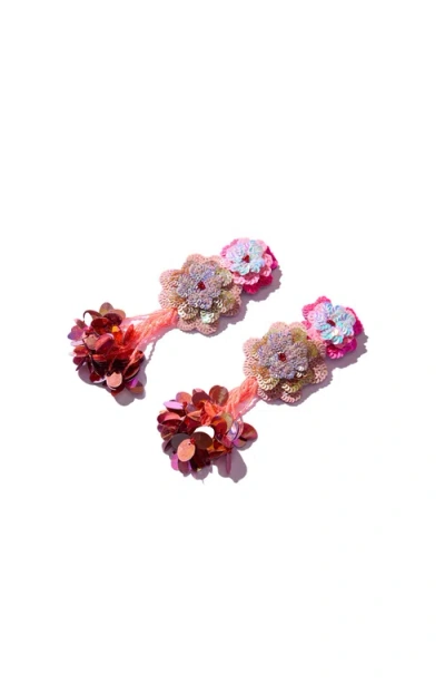 Simitri Peony Earrings In Pink