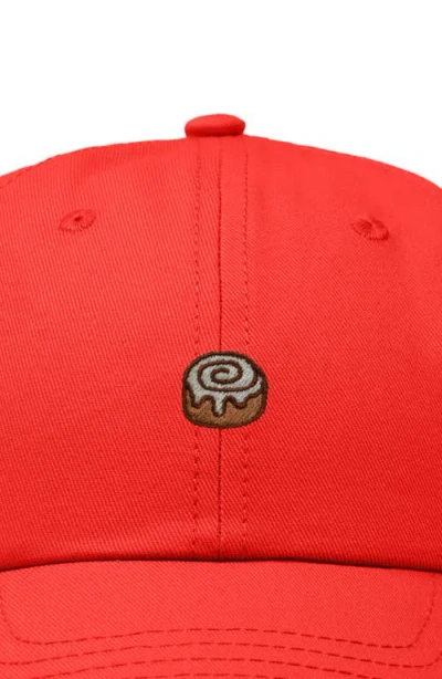 Dalix Cinnamon Roll Dad Cap In Red
