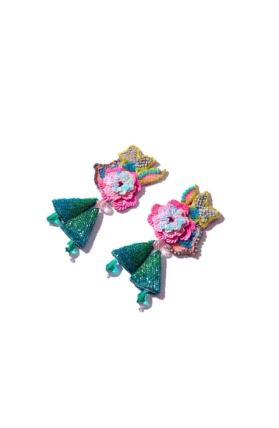 Simitri Bouquet Earrings In Green