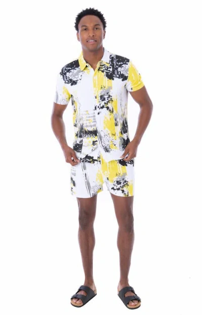 Dai Moda Unity Short Sleeve Button Up In Multi