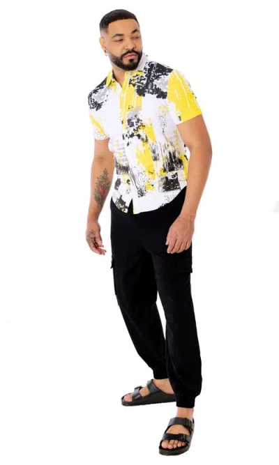 Dai Moda Unity Short Sleeve Button Up In Multi