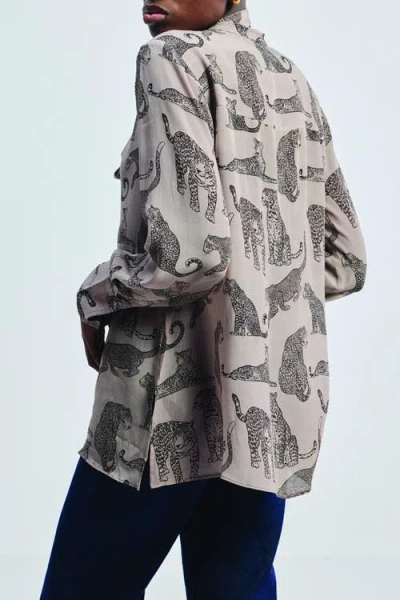 Reistor Relaxed-fit Top With Front Tie In Multi