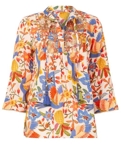Joe Browns Boho Embroidered Blouse In Multi