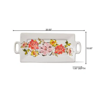 Tag In Bloom Rectangular Platter Multi Earthenware Spring In Animal Print
